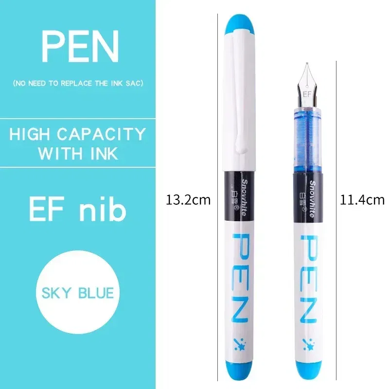 Color: light yellow - 0.5mm F /0.38mm EF Extra Fine Nib Disposable  Classic Fountain Pens For Writing  For Student Office Painting & Creative Projects