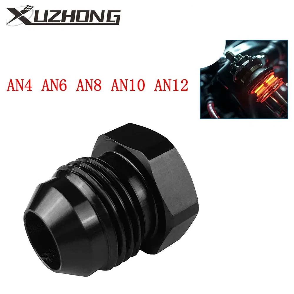 Color: black, Ships From: CHINA - AN4 AN6 AN8 AN10 AN12 Aluminum Male Flare Blanking Plug Fitting Hex Cap Connector Lock Hose Fitting Tube Adapter Anodized