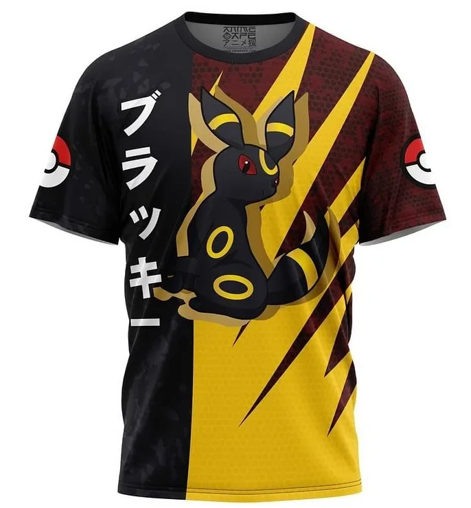 Color: Gold, Size: S - ?€Miniso) Pokemon Men's Casual Wear T Shirts Cartoon Children Round Neck Short Sleeves Summer Clothing Pikachu Cartoon Print Tops