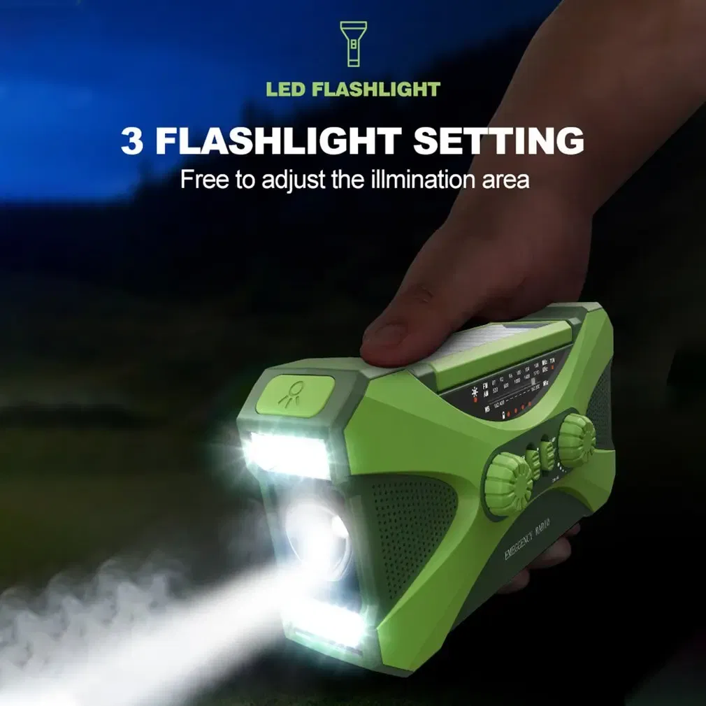 Color: black, Ships From: CHINA - New! 10000mAh Emergency Radio Portable AM FM WB NOAA Solar Hand Crank Radios Weather Radio LED Flashlight SOS Alarm Power Bank .