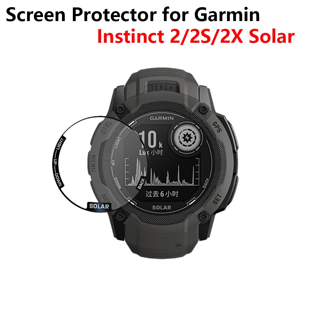 Size: 30mm - 2pcs Screen Protector for Garmin Instinct 3 Instinct E Instinct 2X 2 2S Solar 50mm 45mm 40mm PMMA 3D Curved HD Protective Film