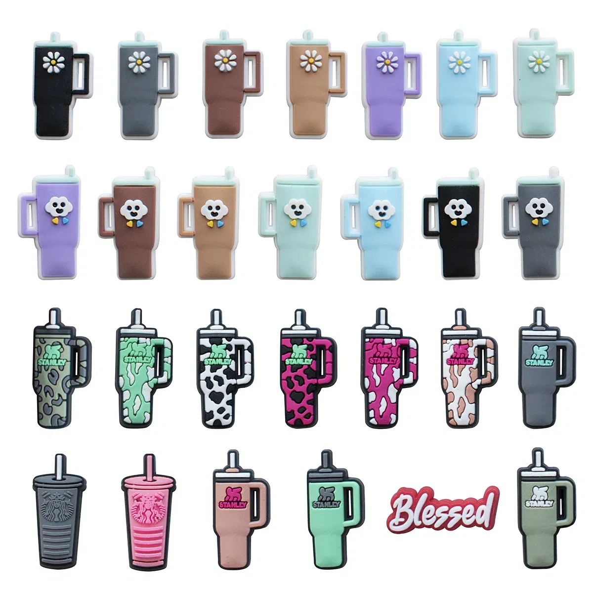 Color: light brown, Ships From: CHINA - Creative water bottle Cute Garden Shoe Buckle Decoration Suitable for Crocodile Jibz Children's Christmas Gift for Men and Women