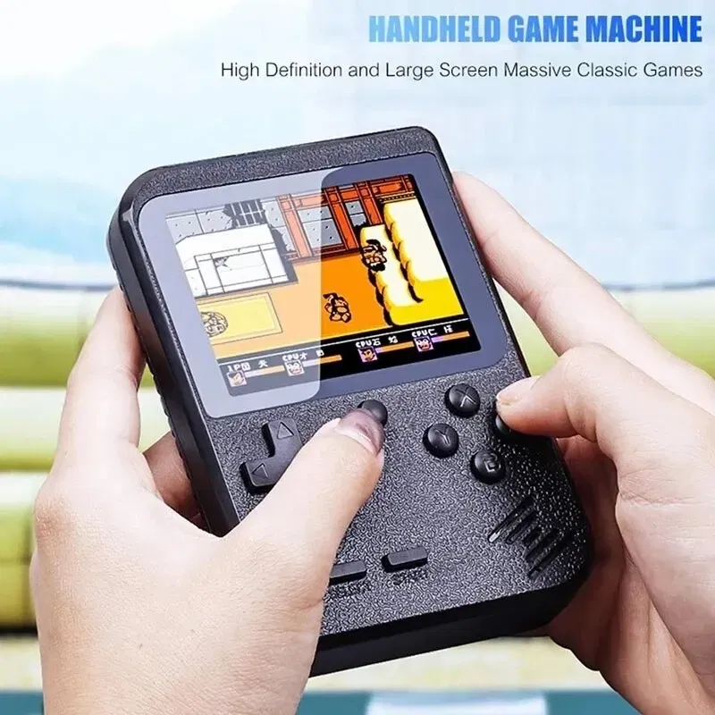 Color: Blue - 400 IN 1 Retro Video Game Console 2.8inch Handheld Pocket Game Console Mini Handheld Player for Kids Christmas Gift