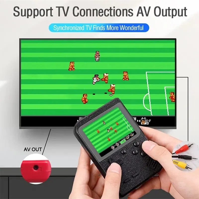 Color: Blue - 400 IN 1 Retro Video Game Console 2.8inch Handheld Pocket Game Console Mini Handheld Player for Kids Christmas Gift