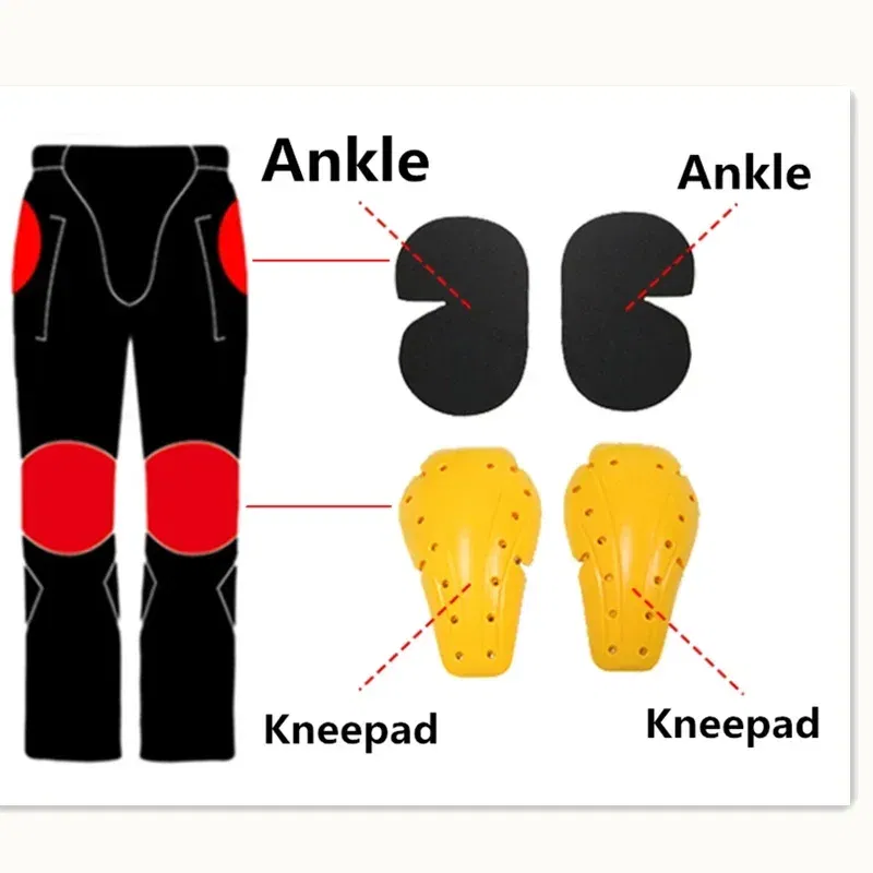 Color: SKY BLUE, Size: XXXL - Mens Black Biker Jeans Motocycle Denim Pants Male Stretch Original Trousers Off-road Pants Protection Clothing 4xl Plus Size