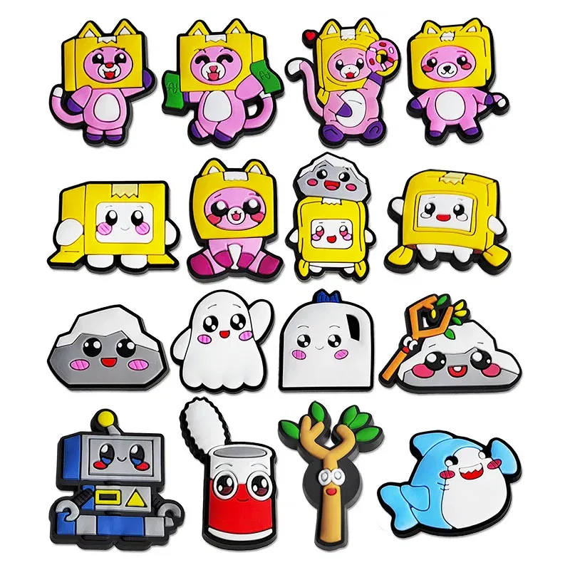 Color: Orange, Ships From: CHINA - Cute Shoes Charms DIY 1pcs Lanky box Rocky Foxy shoe Accessories For Sneakers Shoe Decoration for Women Men Christmas Gift