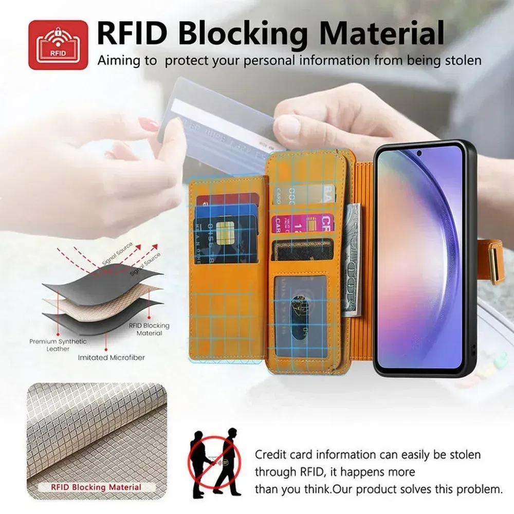 For Oneplus 13 5G Case 2In1 Detachable Leather Zipper Wallet Funda OnePlus 13R Magnet Back Cover One Plus ACE 5 Pro 12R 13 Etui