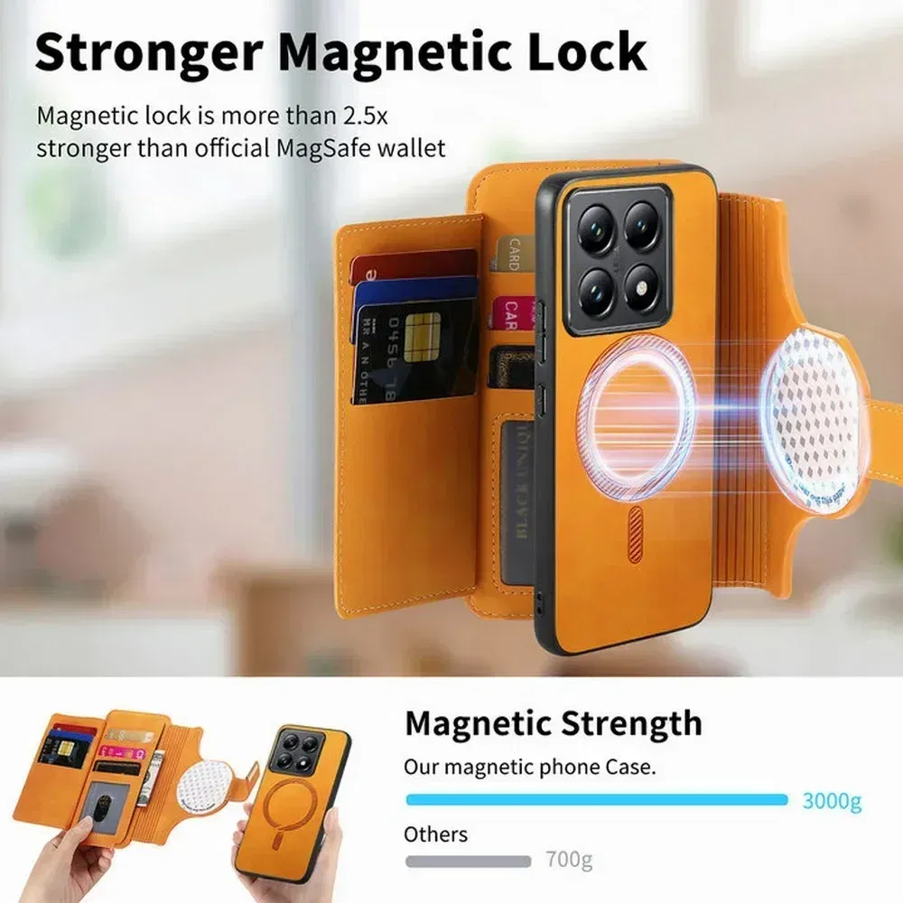 For Oneplus 13 5G Case 2In1 Detachable Leather Zipper Wallet Funda OnePlus 13R Magnet Back Cover One Plus ACE 5 Pro 12R 13 Etui