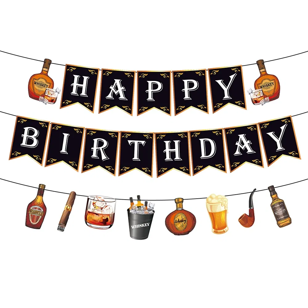 Color: Deep Sapphire - Whiskey Party Decor Happy Birthday Banner Whiskey Balloon Gold Number Balloon Aged To Perfection 40th Birthday Party Supplies