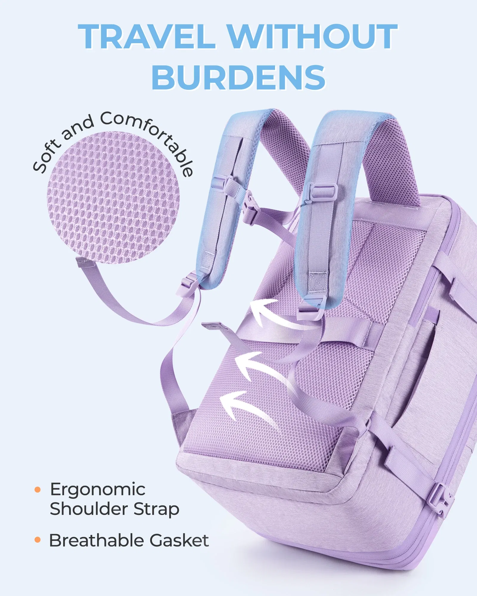 Color: GRAY, Size: 12 inches, Ships From: CHINA - BAGSMART 4PCS Travel Backpack Cabin Carry On Backpack with Packing Cubes 40L Expandable Waterproof Backpacks for Women