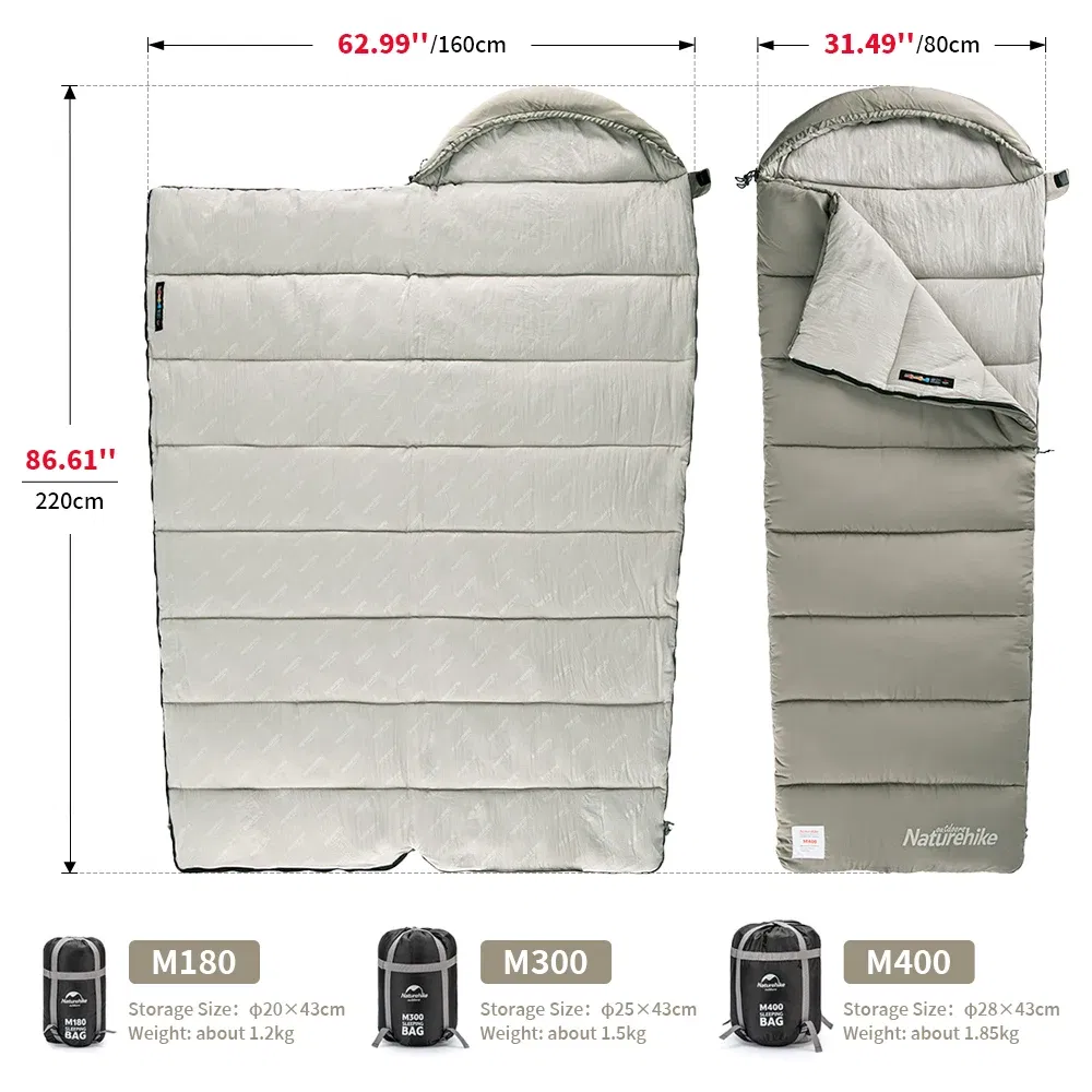 Color: Clear, Ships From: CHINA - Naturehike M180 Sleeping Bag Ultralight Winter Spliceable Hooded Sleeping Bag Outdoor Camping Waterproof Machine Washable 1?„?-12?„?