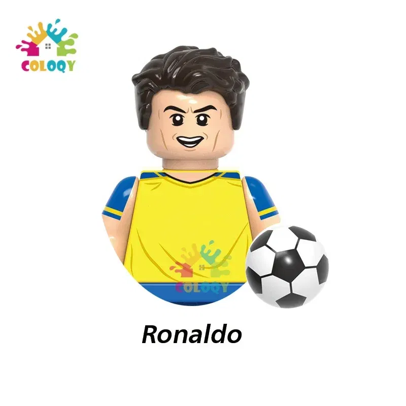 Color: Chocolate, Ships From: CHINA - Kids Toys Football Stars Building Blocks Sport Player Bailey Messi Ronaldo Mini Action Figures Toys For Kids Christmas Gifts