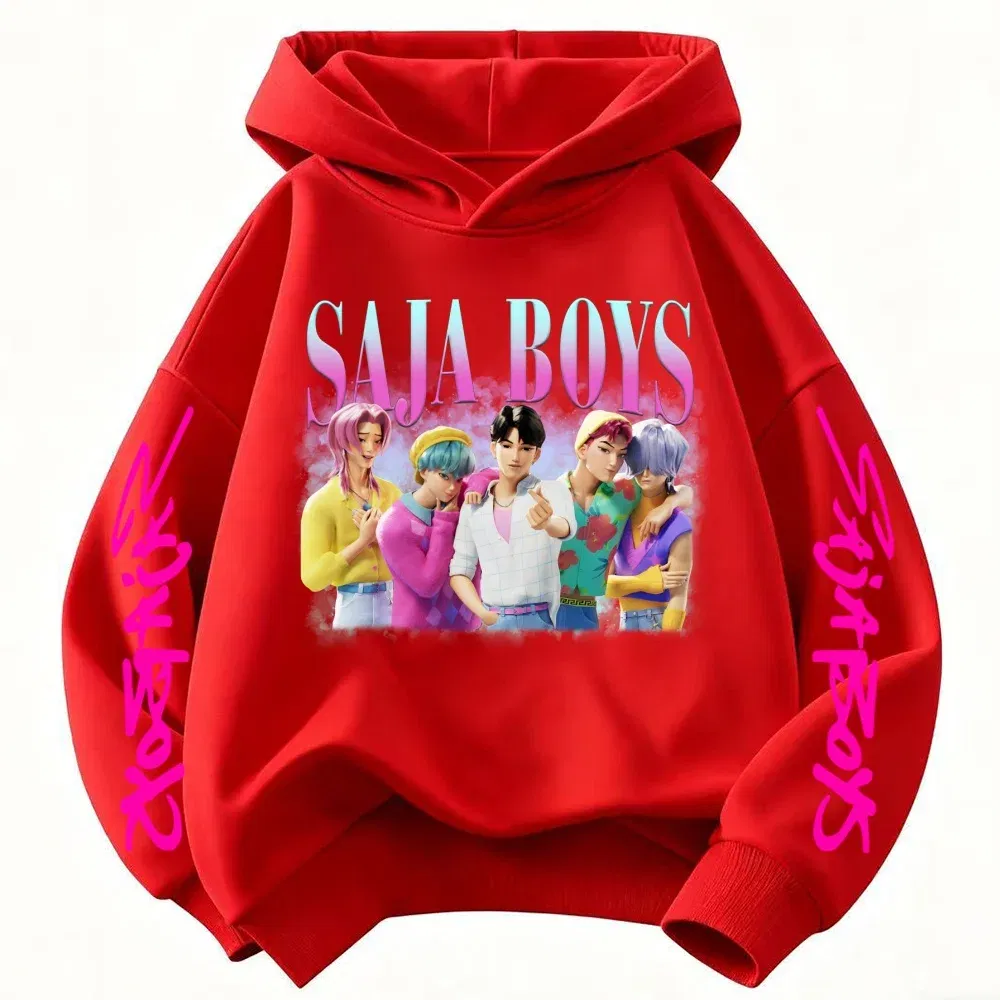 Color: black, Kid Size: 5 - k-pop sajaboys  Christmas Kpop Witch Hunt Group Autumn/Winter Cartoon Hoodie Set for Boys, Girls & Kids ?»?