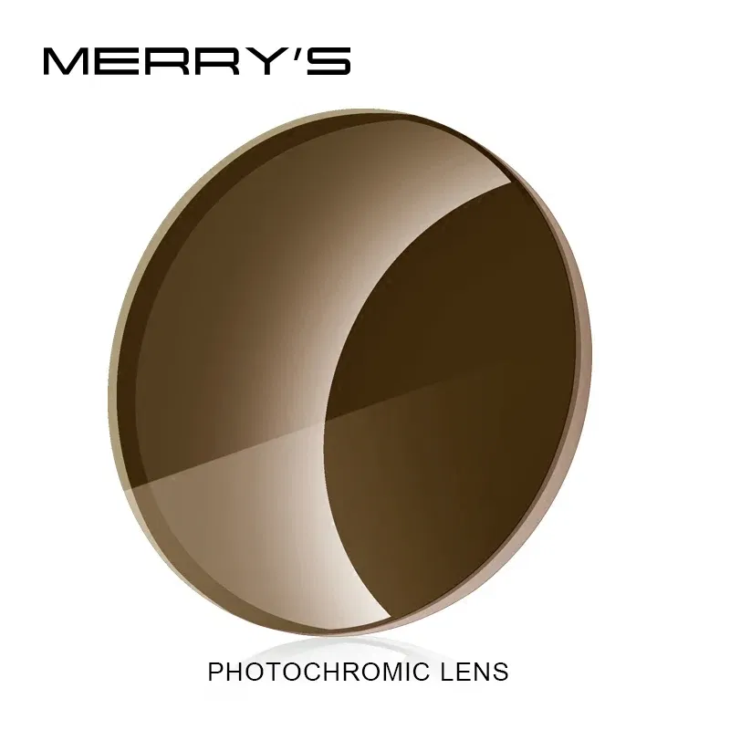 Lenses Color: WHITE, Lens Index: 1.56 - MERRYS Photochromic Series 1.56 1.61 1.67 Prescription CR-39 Resin Aspheric Glasses Lenses Myopia Sunglasses Lens