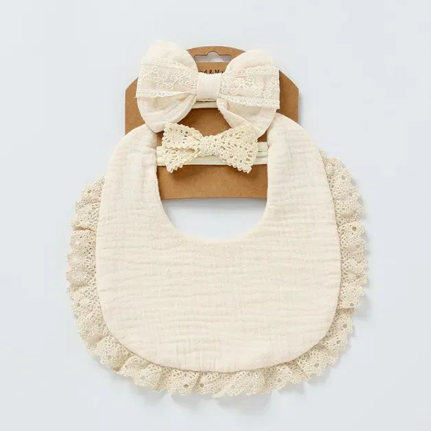 Color: WHITE, Kid Size: 3M - Personalized embroidered baby bib, baby pure cotton gauze bib, mouth in water, baby anti spitting, newborn bib, men's and women'