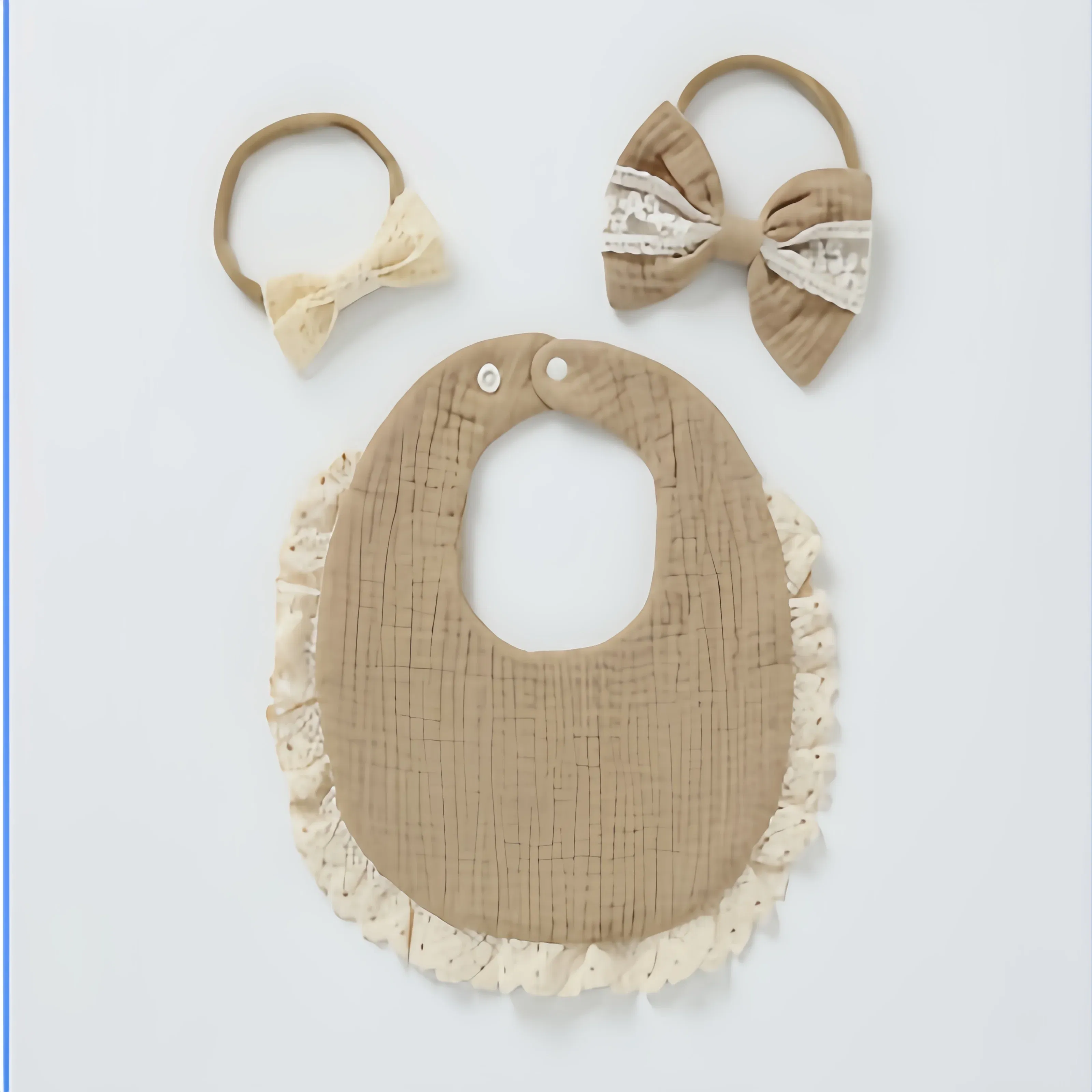 Color: WHITE, Kid Size: 3M - Personalized embroidered baby bib, baby pure cotton gauze bib, mouth in water, baby anti spitting, newborn bib, men's and women'