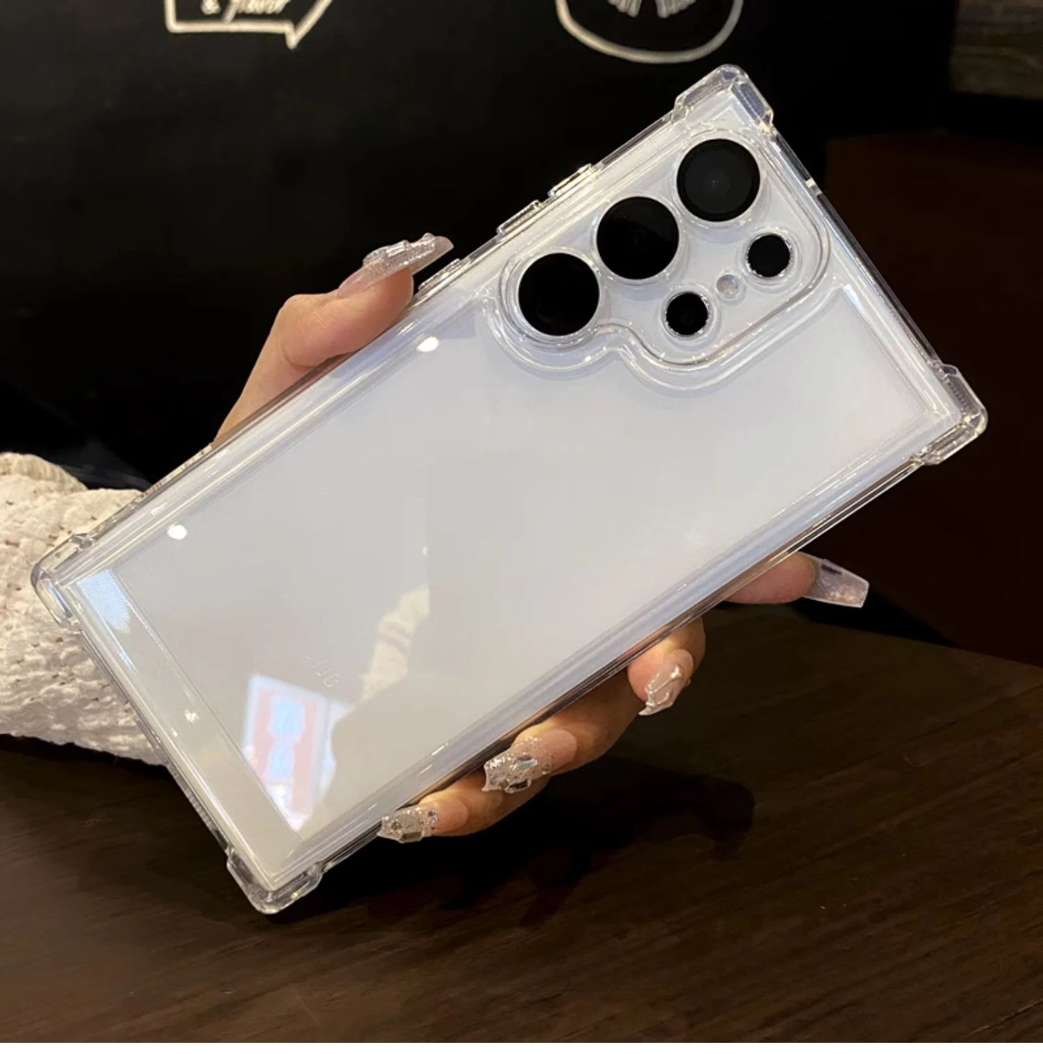 Color: Clear, Material: ABS - Luxury Shockproof Clear Acrylic Case For Samsung Galaxy S24 S23 FE S22 Plus S24 Ultra A34 A54 A15 A25 A35 A55 A53 5G Hard Cover