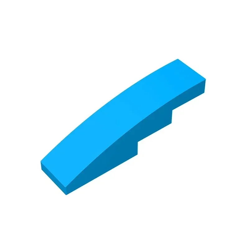 Color: Yellow - Gobricks GDS-658  Slope, Curved 4 x 1 compatible with lego 11153 61678 pieces of children's DIY Educational Building Blocks