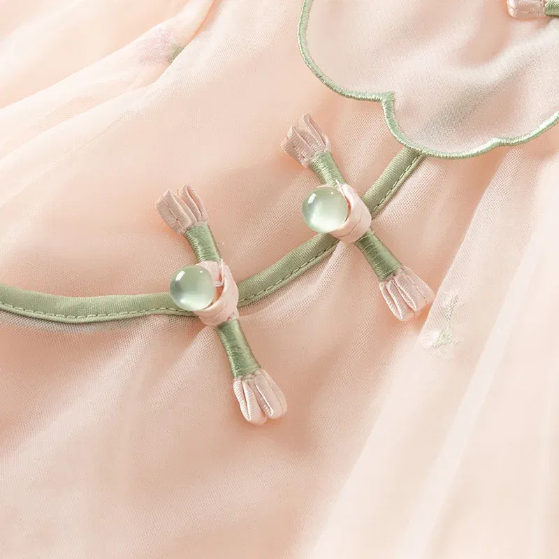 Color: Pink, Kid Size: 10 - Dave Bella 2025 Spring Girl's Dress Elegant Charm Gentle Cute Children's Princess Mesh Dress  Fashion Party Outdoor DB1250547