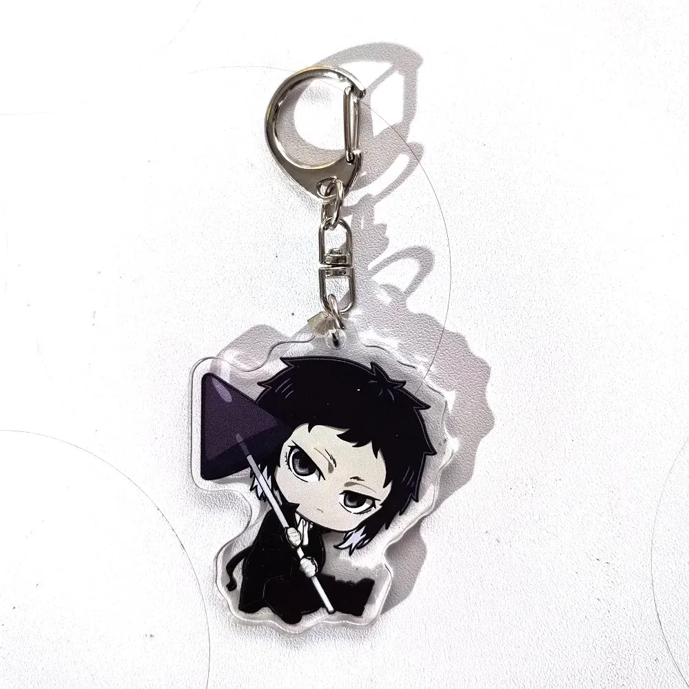 Color: Blue, Size: 6 cm - Anime Bungou Stray Dogs Arcylic Keychain Atsushi Nakajima Dazai Flower Key Chain Women Men Accessories Bag Pendant Chaveio Gifts