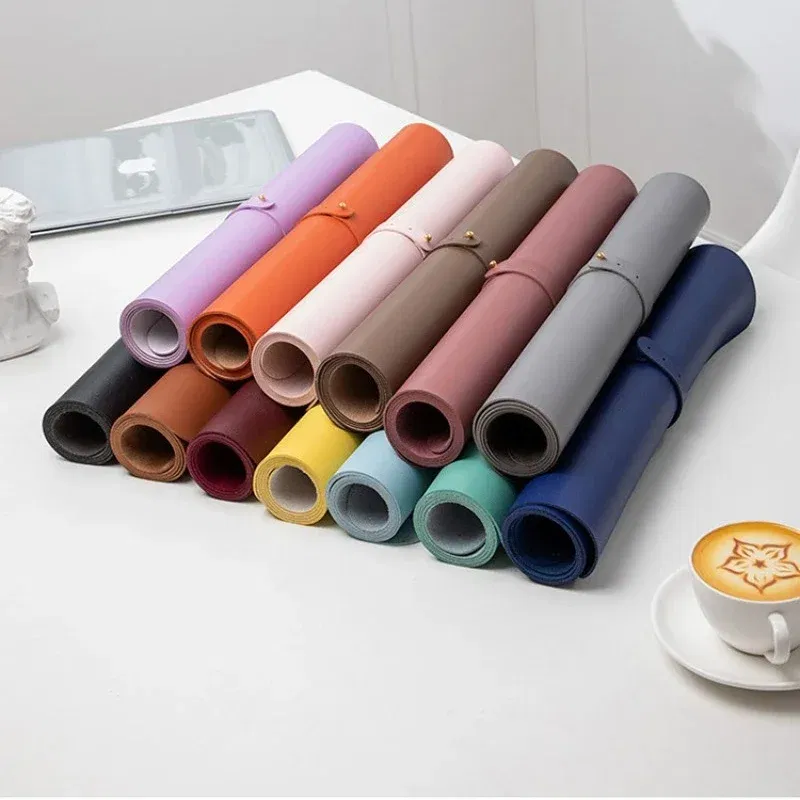 Color: Red - Large Mouse Pad Extra Big Non-Slip Desk Pad Waterproof PU Leather Desk Table Protector Gaming Mouse Mat for Game Office Work