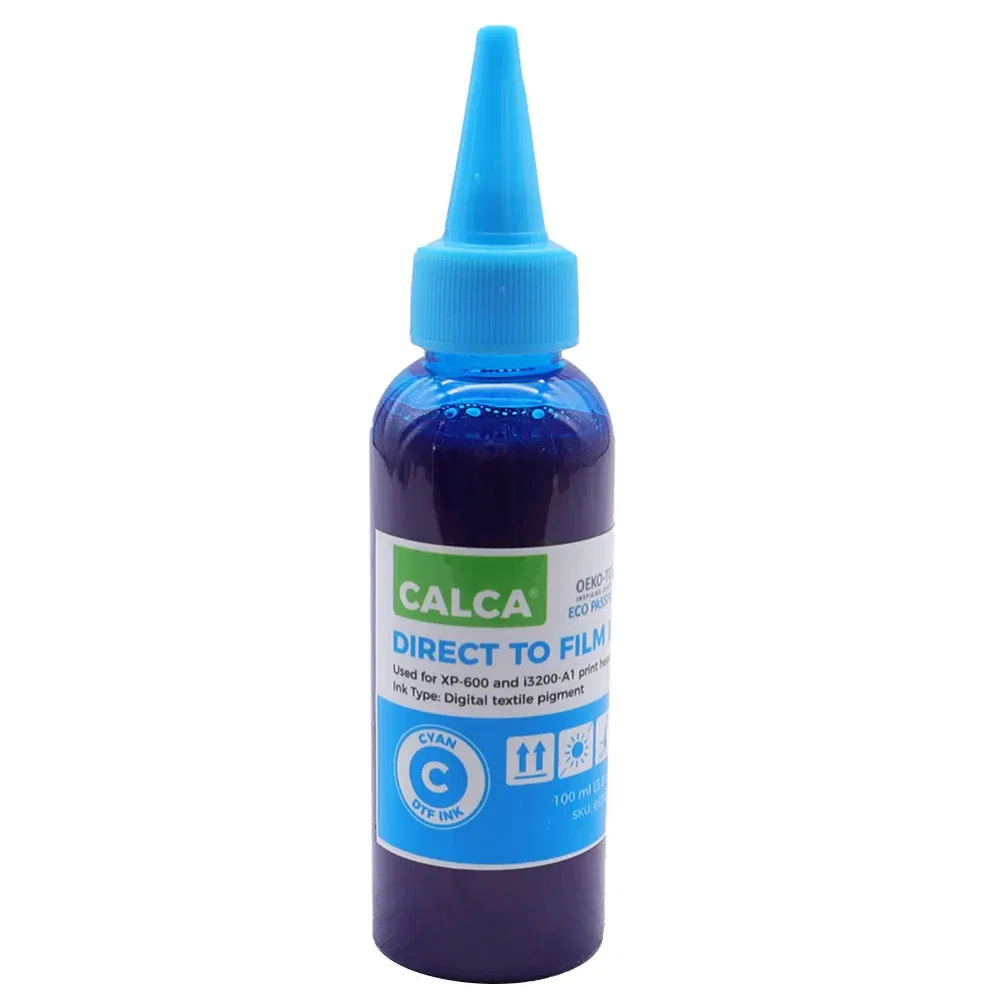 Ships From: United States - CALCA DTF Inks One set (4 x 100ml CYMK + 1 x 500ml W) Direct to Transfer Film Ink for L1800 Printheads DTF Printer US Stock