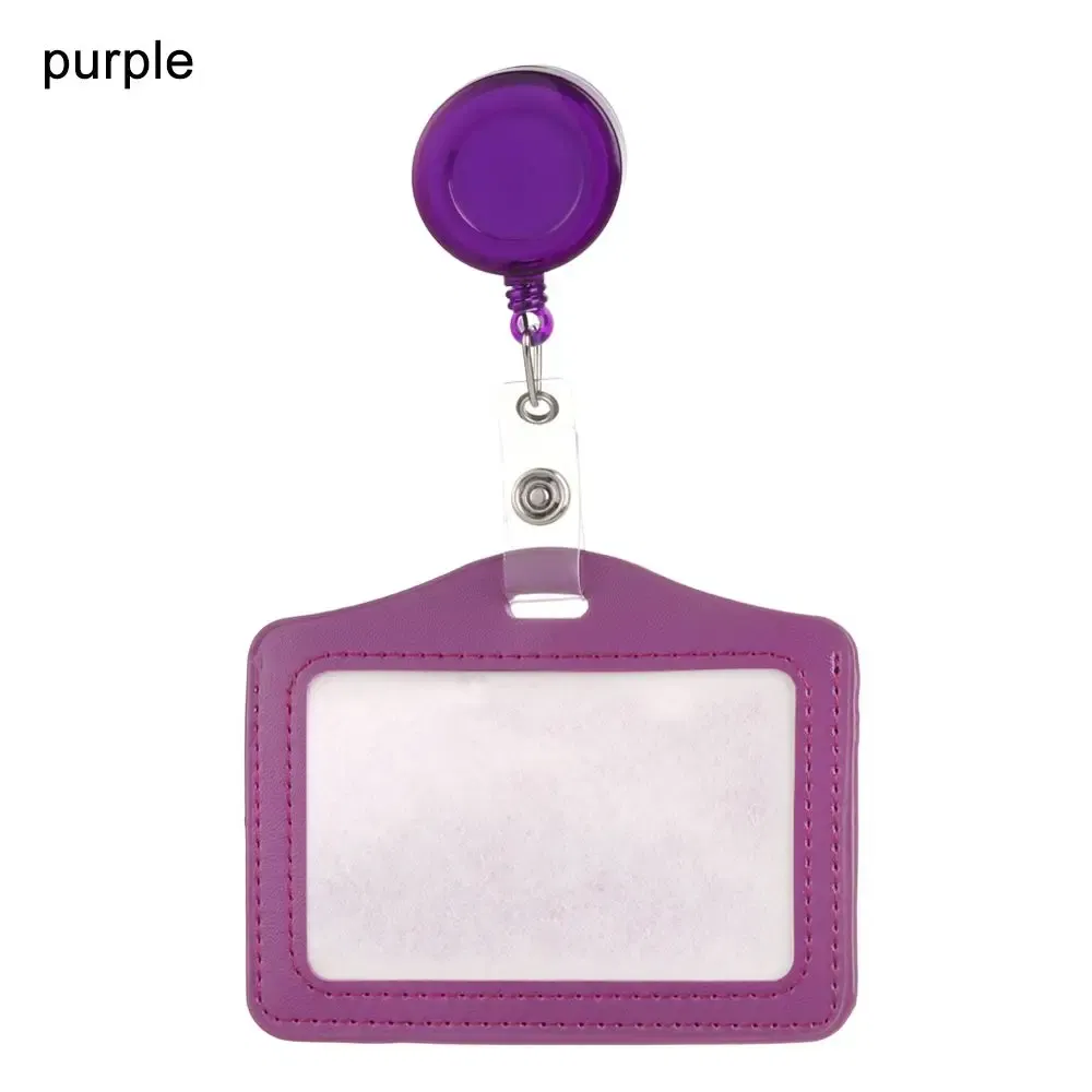 Color: Sunny Yellow - Unisex Work Card Holders With Lanyard PU Bank Card Name Credit Card Holders Card Bus ID Holders Identity Badge With Neck Strap