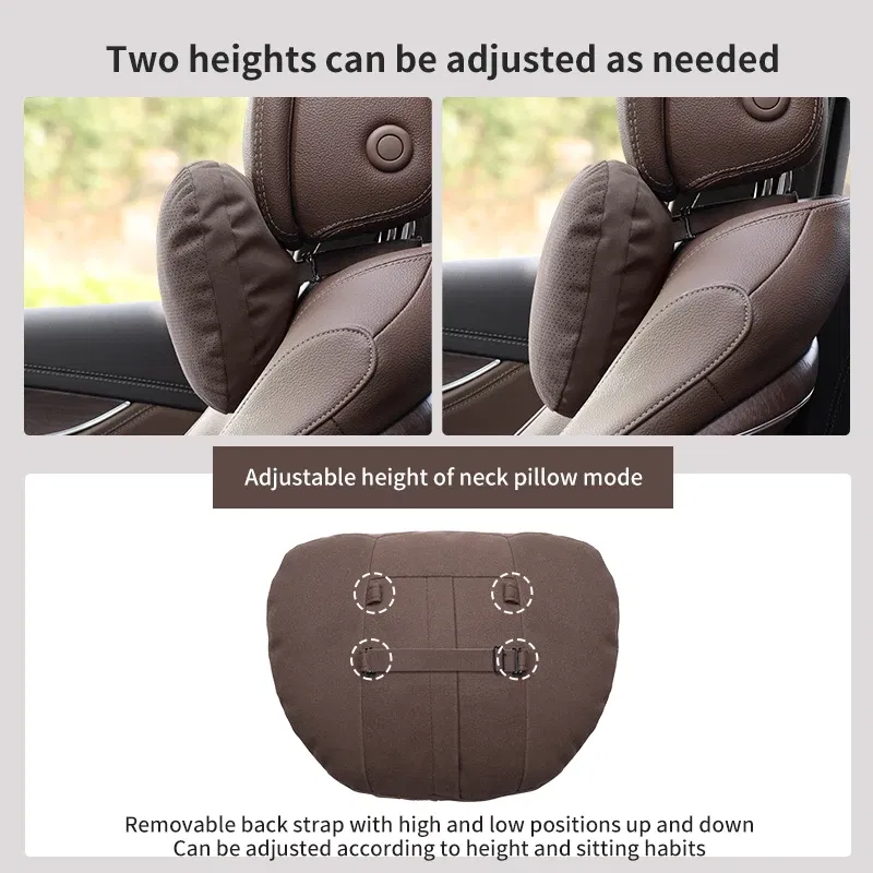 Color: WHITE - Top Quality Car Headrest Neck Support Seat Soft Neck Pillow Breathable For Maybach S Class Design Universal Protector Neck