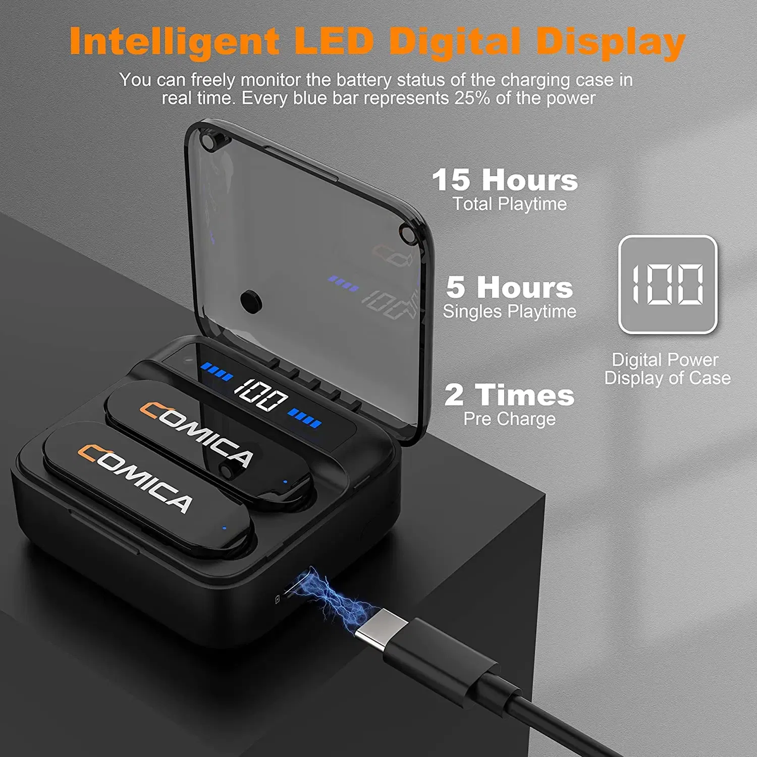 Color: Red, Ships From: CHINA - Comica Vimo S Wireless Lavalier Microphone 2.4G Compact  Wireless Lapel Microphone With Charging Case for iPhone Android Phone