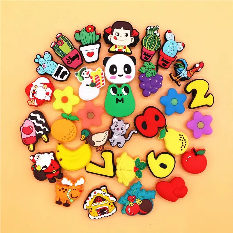 Color: Red, Ships From: CHINA - 1pcs Christmas Collection PVC Shoe Charms Lovely Animals Garden Shoes Upper Decorations Clogs Pins Unisex Fun Gifts