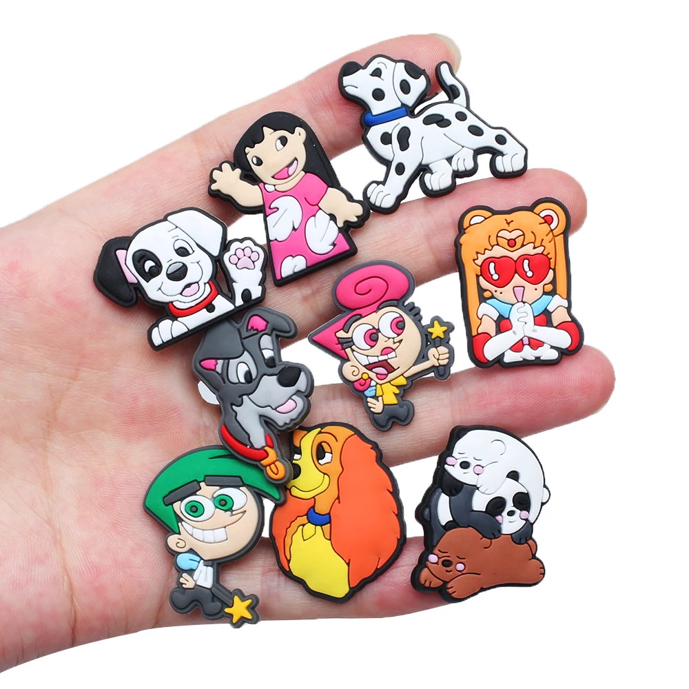 Color: light brown, Ships From: CHINA - Disney Classic Cartoon Pooh Bear Gravity Falls Dumbo Shoe Charms PVC Accessories DIY Decoration For Kids X-mas Gifts