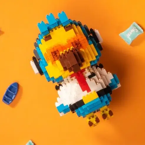 Color: light yellow - New 28 Kinds Of Animals Crossing Building Blocks Raymond Model Anime Building Blocks Toys Children's Building Blocks Toy Gifts