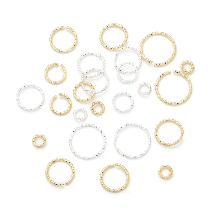 Color: GRAY, Ships From: CHINA - 20pcs 4/6/8/10mm Silver/14K Gold Plated Brass Jump Rings Open Loops for Bracelet Necklace Earring DIY Jewelry Making Findings