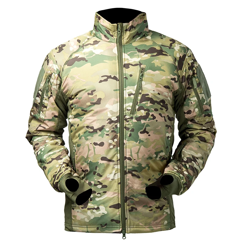 Color: SKY BLUE, Size: M - Mege Men's Tactical Jacket Coat Fleece Parka Outdoor Outwear Lightweight Gear