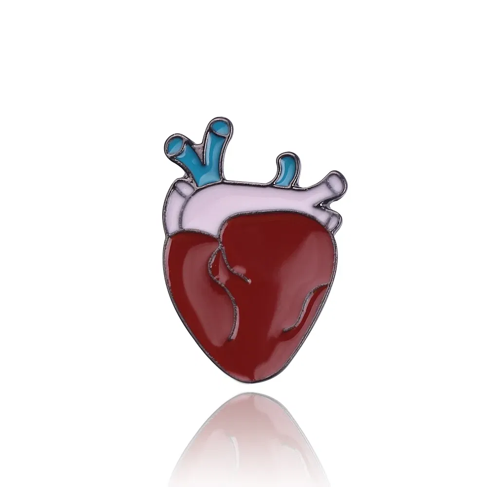Metal color: Rhodium Plated, Ships From: CHINA - Creative Cartoon Human Organs Brooch Eye Teeth Heart Enamel Lapel Pins Medical Student Commemorate Gifts Jewelry Accessories