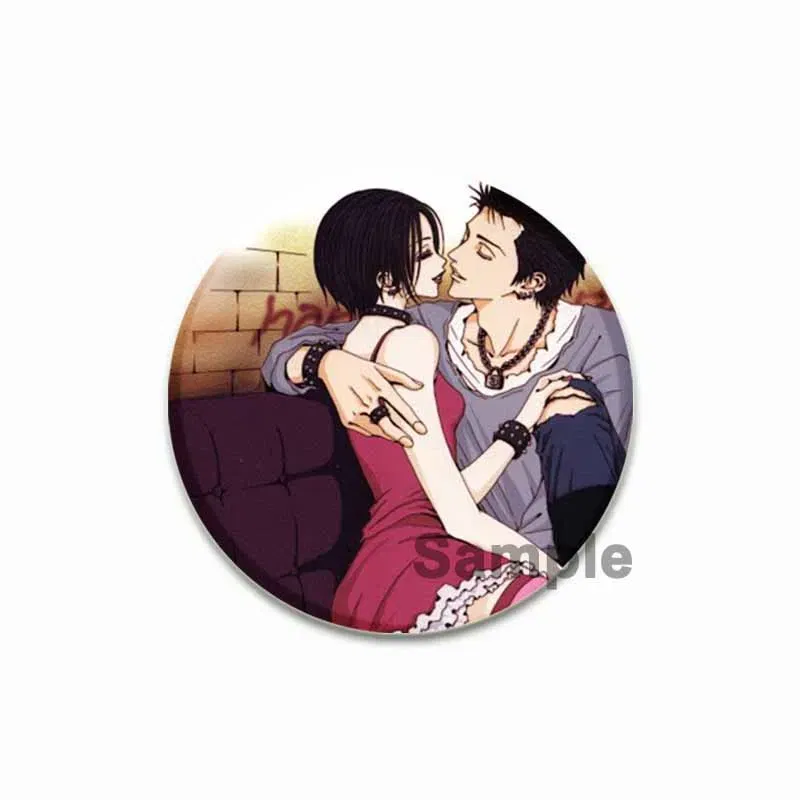 Color: Brown, Size: S - 58/44/32MM Anime Cartoon Figure Nana Brooches Cosplay Exquisit Badge for Collar Backpack Hat Accessory Handmade Enamel Pin