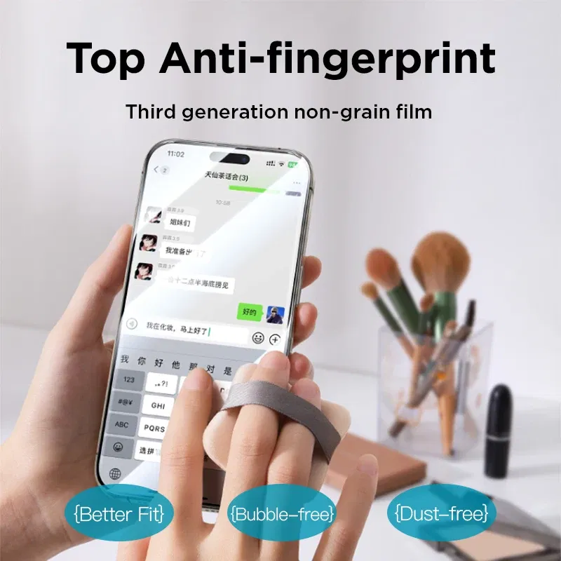 Bundle: 4 pieces, Material: Anti Peeping - Joyroom 3/2/1PCS Full Screen HD Glass For iPhone 16 Pro Max HD Tempered Glass Screen Protector For iPhone 15 14 13 Pro Max