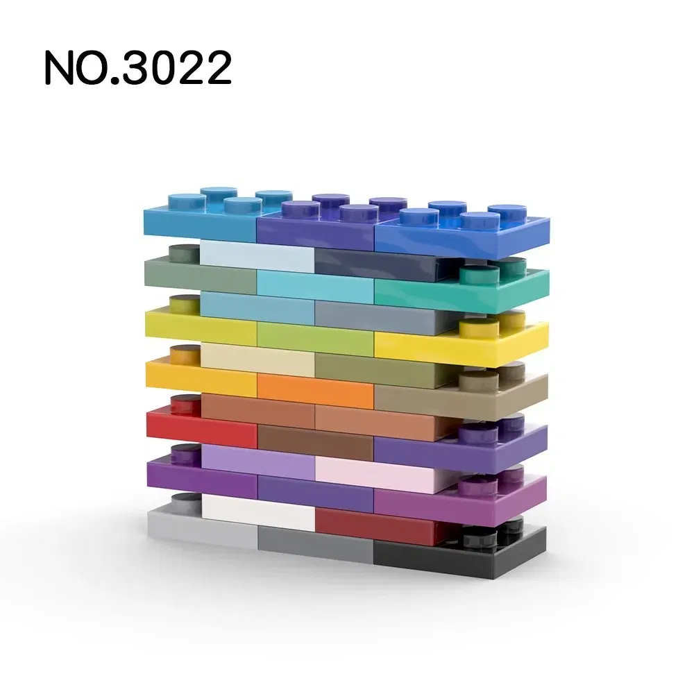 Color: PURPLE - 20Pcs  MOC Parts 3022 94148 Plate 2 x 2 Compatible Bricks DIY Assmble Building Blocks Particle Kid Puzzle Brain Toy Birthday Gif