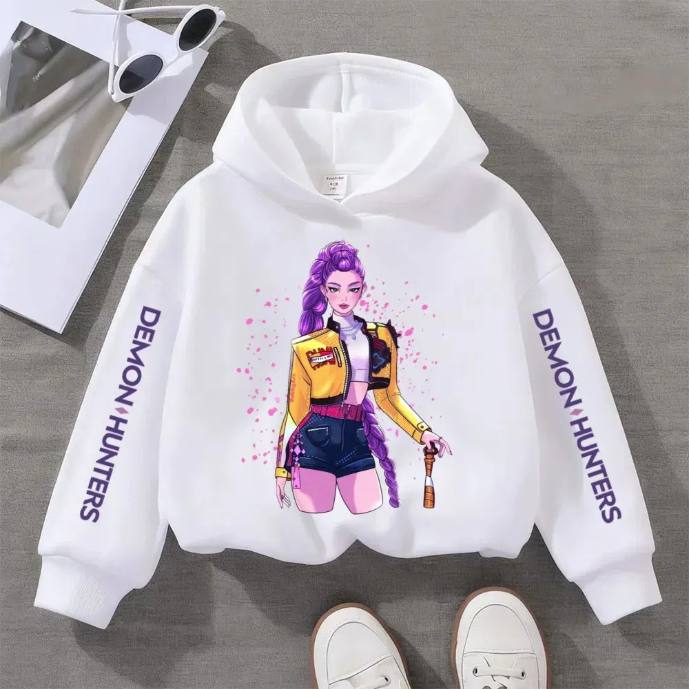 Color: Pink, Kid Size: 152 - Kpop Witch Hunt Children's clothing, including men's and women's spring and autumn hoodies and fashionable sweatshirts