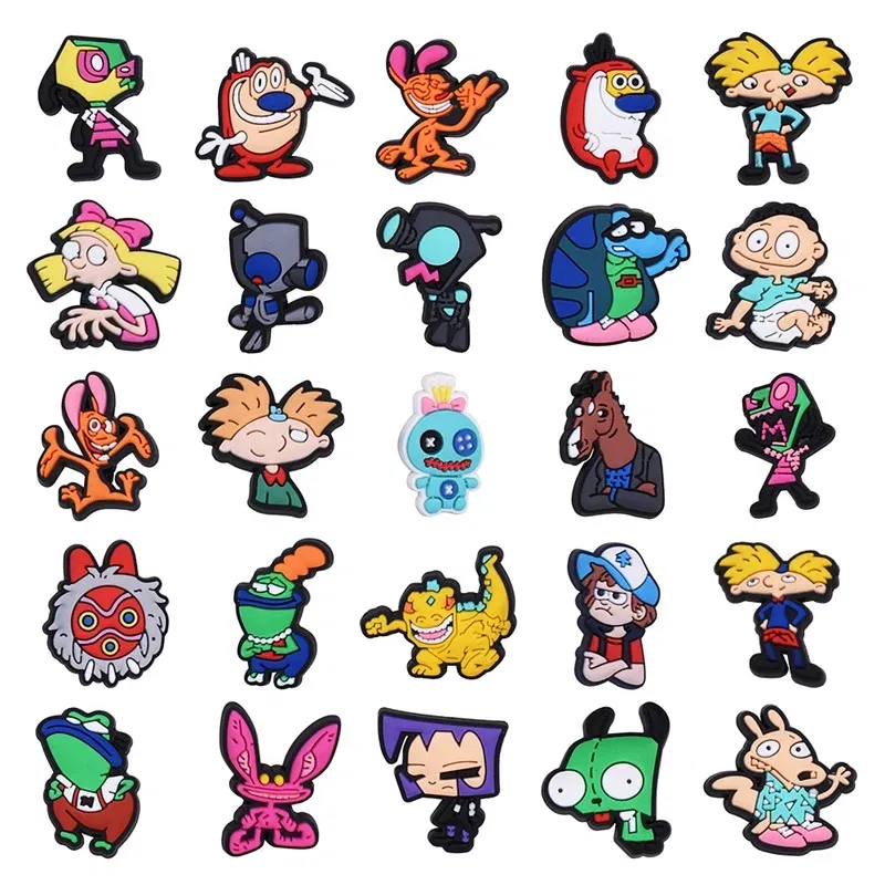 Color: Navy Blue, Ships From: CHINA - Single Sale 1pcs PVC Cartoon Shoe Charm Boy Girl Horse Man Shoe Accessories Clog Decorations for Kids Party X-mas Gift