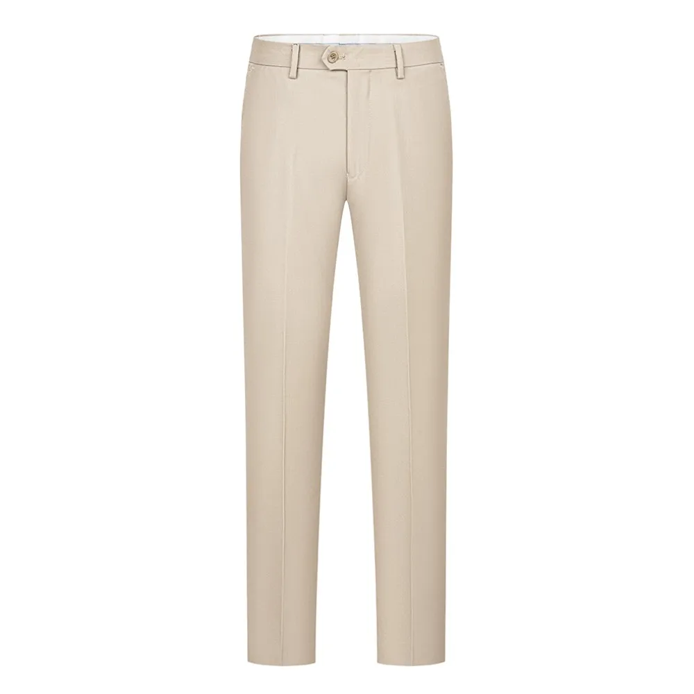 Color: Beige, Size: 5XL - New fashion jacquard beige suit slim single breasted elegant formal best man suit