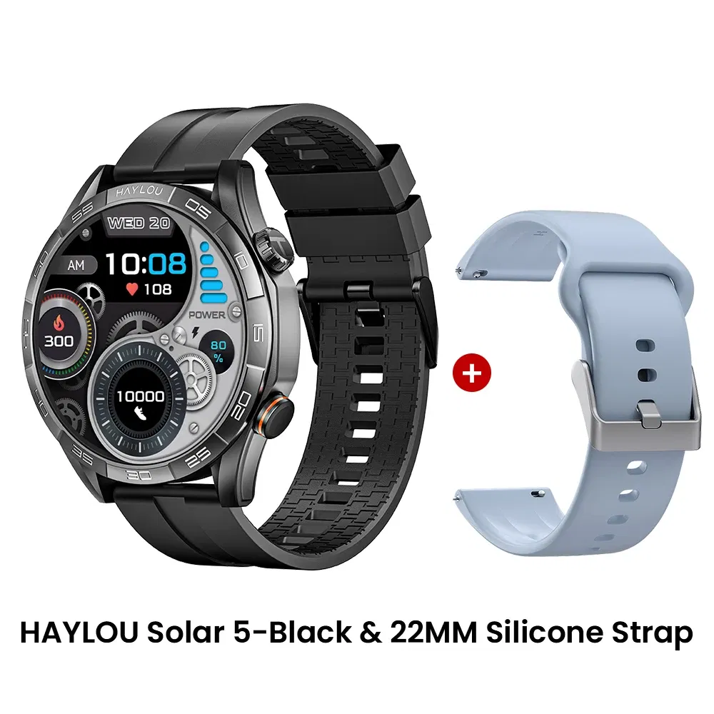 Color: Red, Ships From: CHINA - New! HAYLOU Solar 5 Voice Calling Smartwatch 1.58'' AMOLED Display 60Hz Smart Watch 24H Health Monitoring Sports Smartwatch for