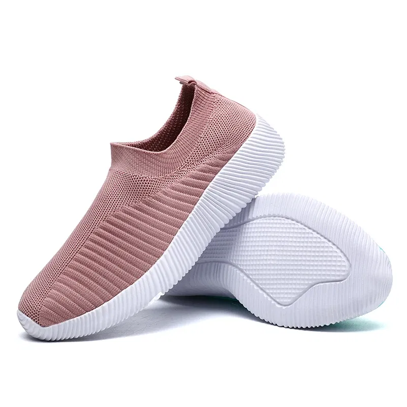 Shoe Size: 36, Color: Black - Women Vulcanized Shoes High Quality Women Sneakers Slip On Flats Shoes Women Loafers Plus Size 43 Walking Flat
