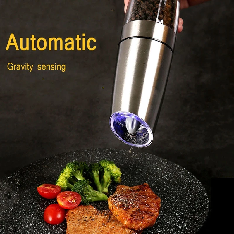 Automatic Electric Gravity Induction Salt & Pepper Grinder