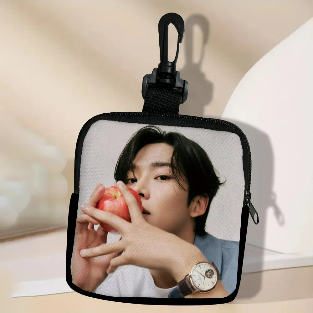 Color: Lavender - SF9 Rowoon Zipper Coin Purse Women's Simple Handbag Card Package Coin Bag  Purse Key Earphone Pouch 3.3