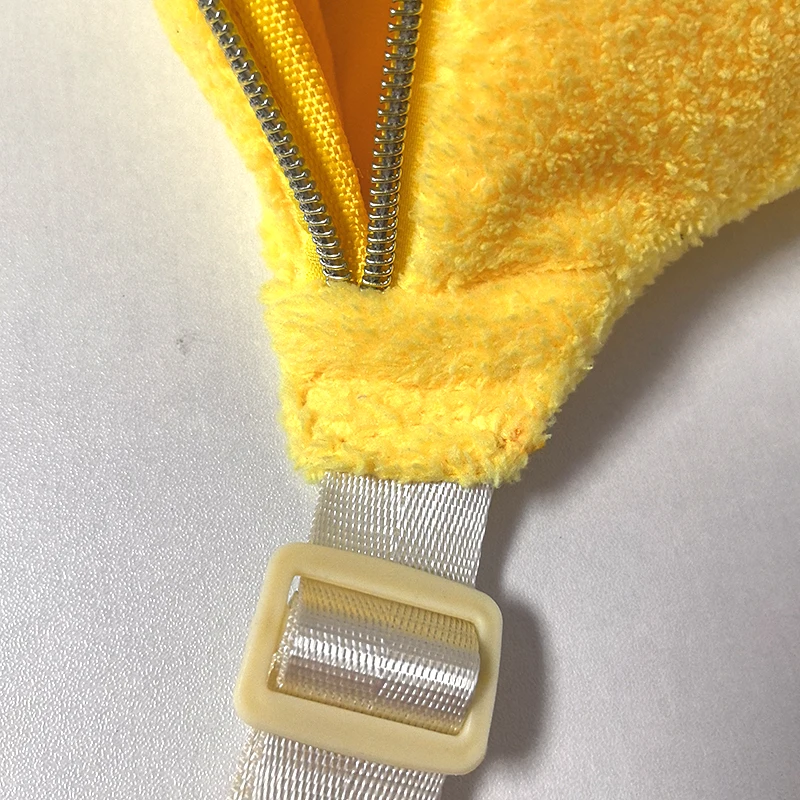 Color: Black - Plush Colorful Fanny Bag Outdoor Waist Pack Female Banana  for Running Walking Fitness Gym Pouch Wedding Party Bridal Bag Gift