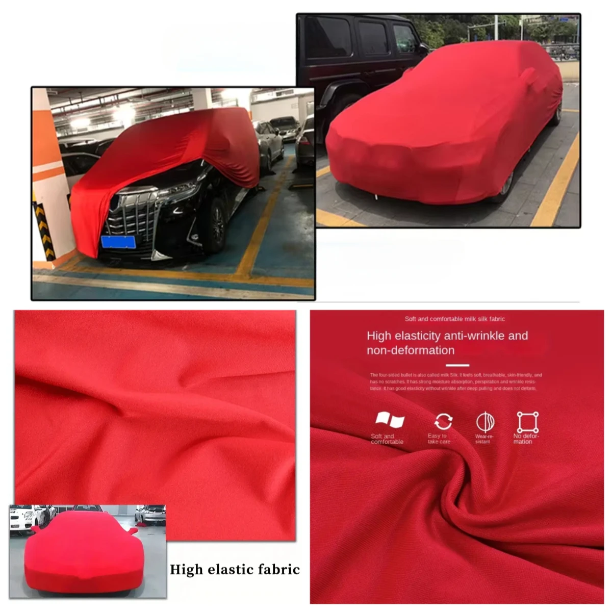 Universal Stretch Car Cover Sunproof Windproof Dustproof Scratch Resistant UV Protection for Sports Car Sedan SUV Beauty Styling