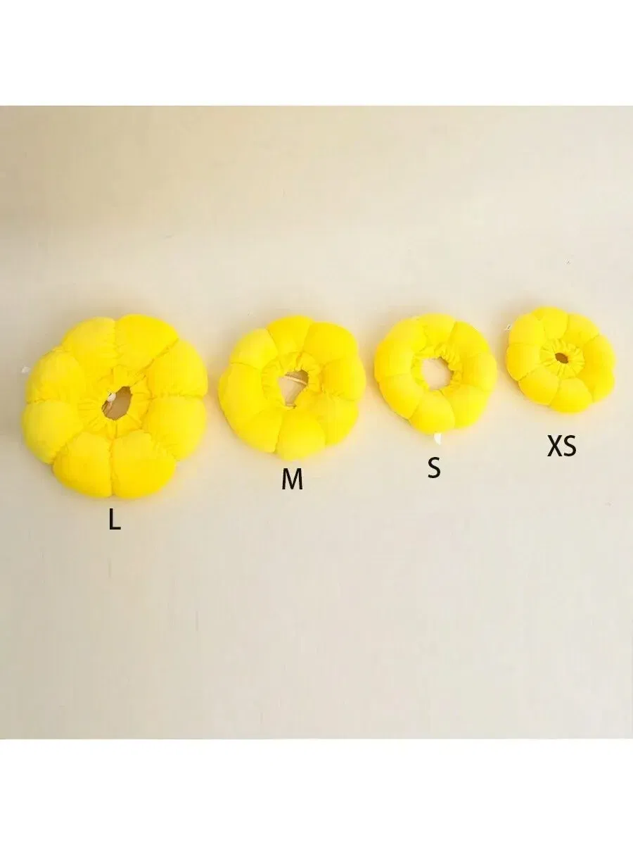 Size: L, Color: ROSE RED - Adjustable Cat Recovery Collar Cute Solar Flower Neck Cone After Surgery