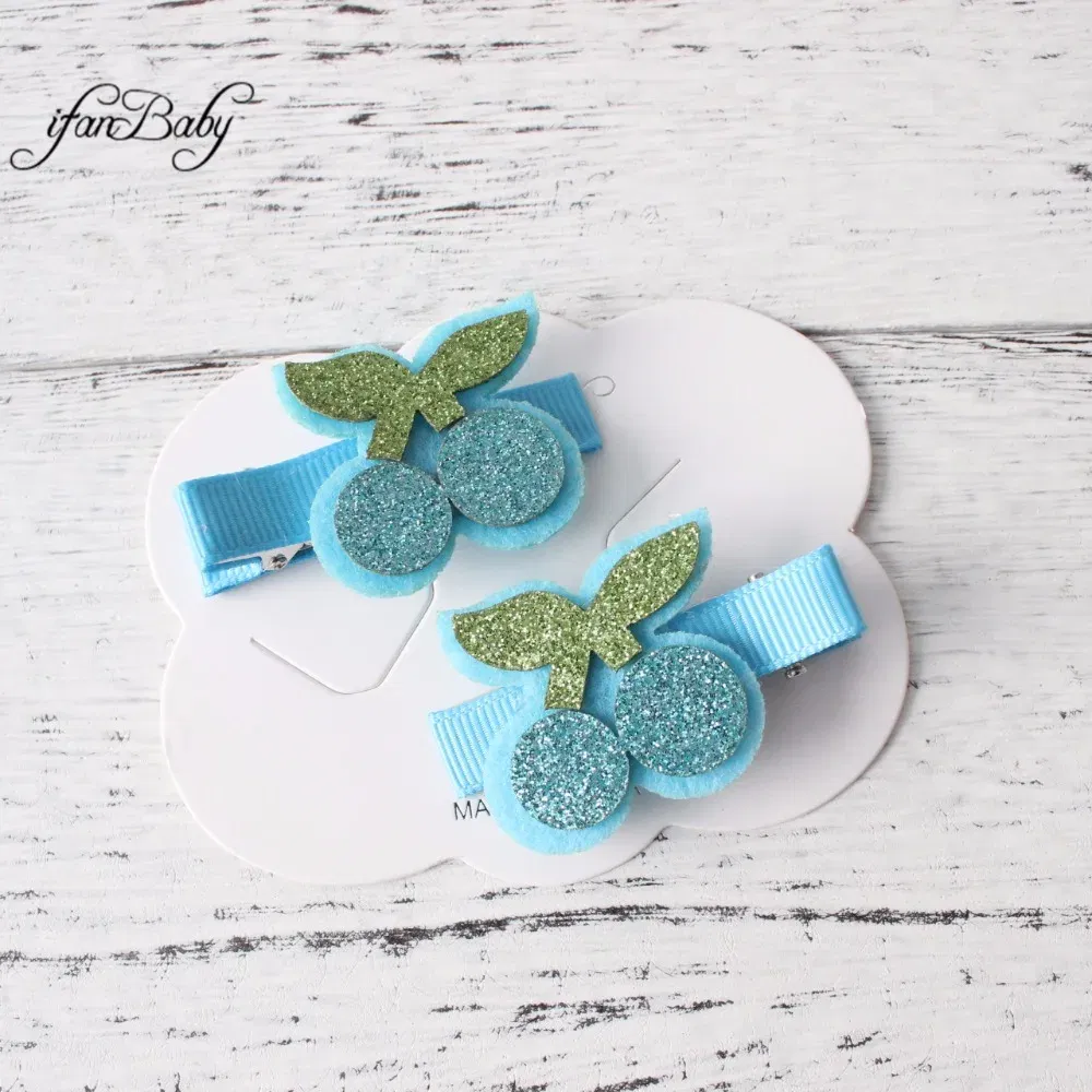 Color: green - Girl Hair clips ,flower clips.Cute Children Accessories Hair pin