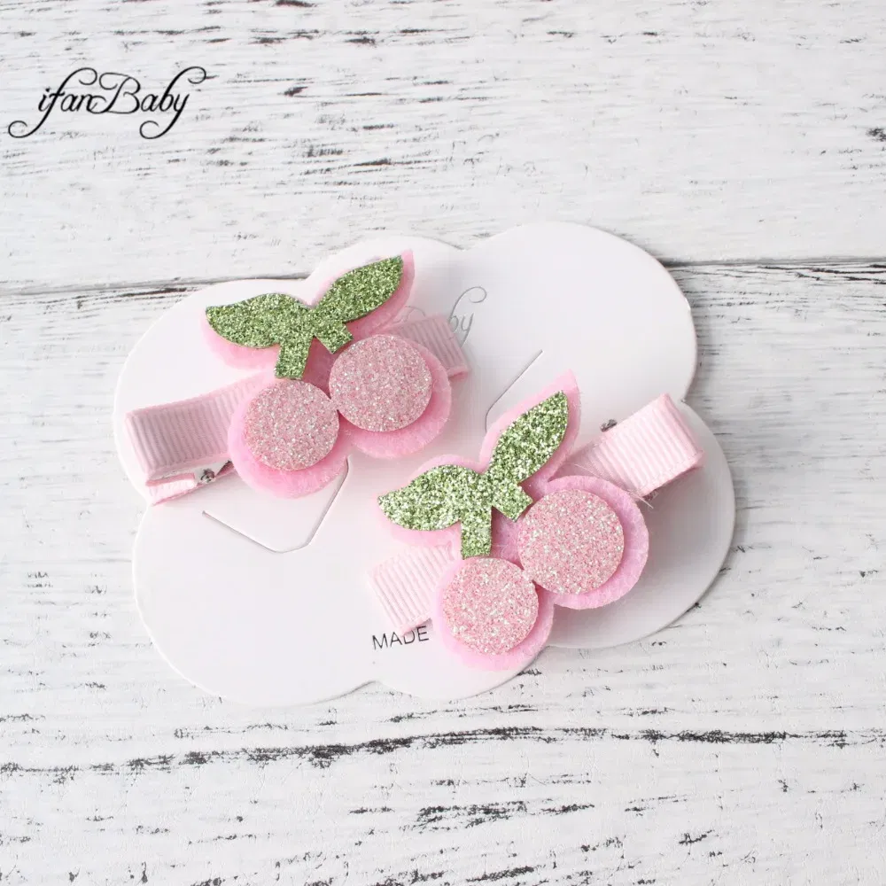 Color: green - Girl Hair clips ,flower clips.Cute Children Accessories Hair pin